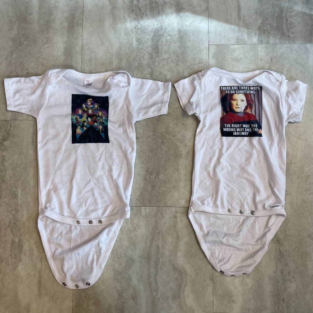 Star Trek baby onesies, size 12-18 months